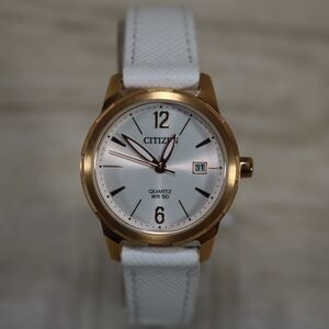 Citizen Women's Quartz Date Watch – Pre-Owned, New Battery, Round, Gold